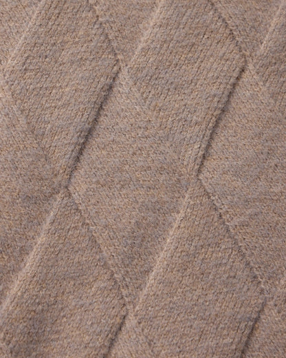 Heritage Diamond Knit Zip Cardigan